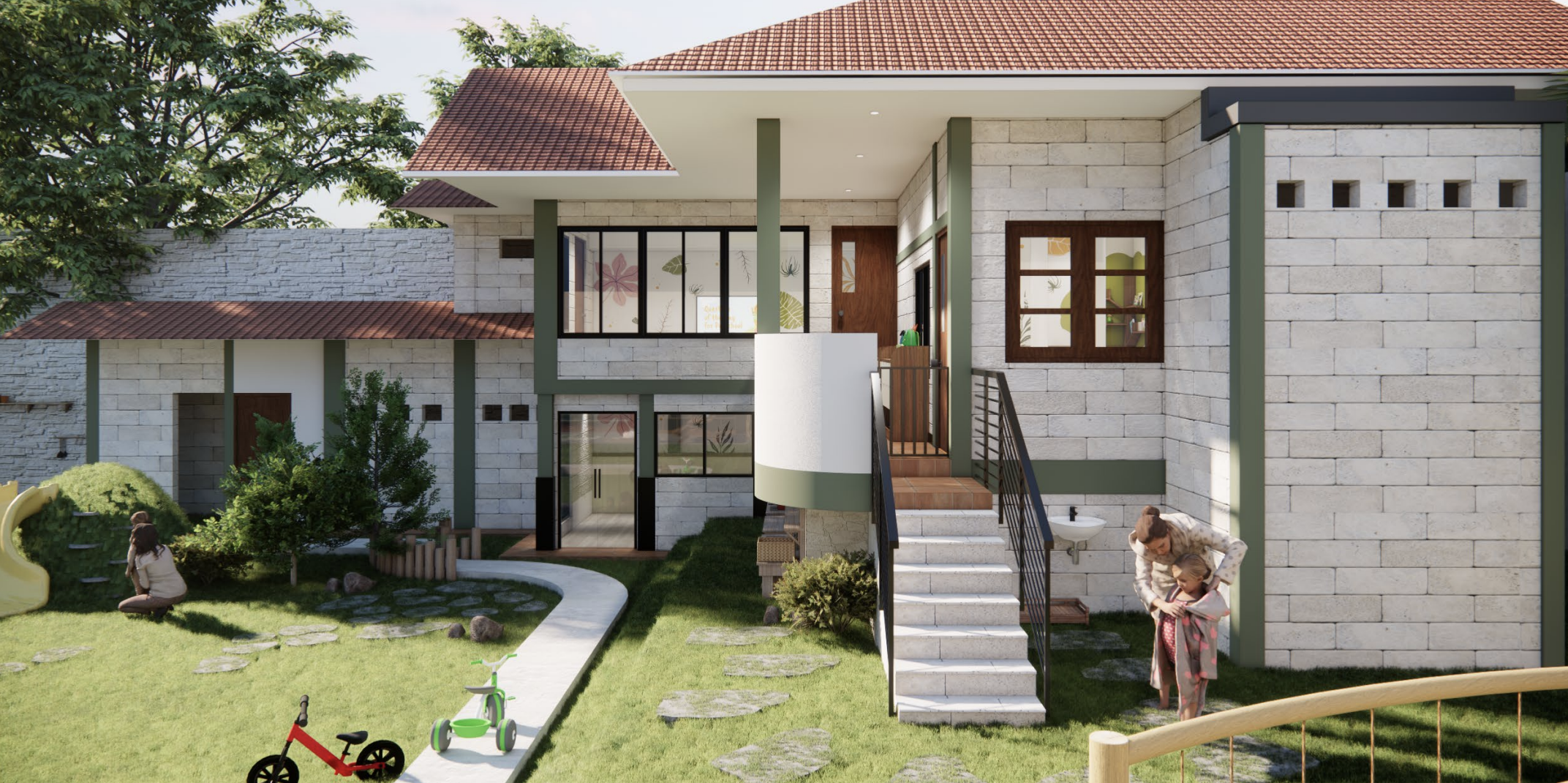 Area bermain indoor & outdoor yang luas